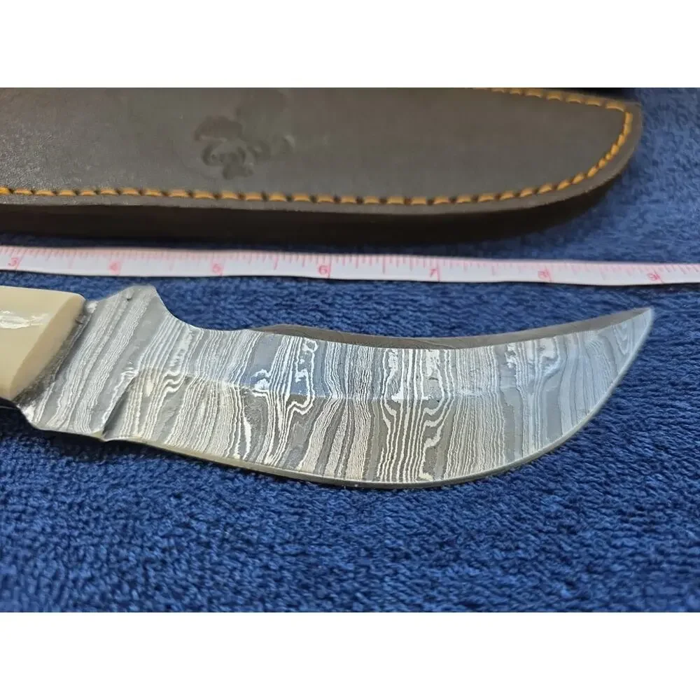 Hunting Bowie Knife 9 Inch Custom Made Forged Damascus Blade LMK Knives #7624
